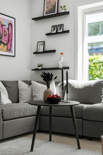 Mesa de Centro Nordik – Madeira e Metal Preto